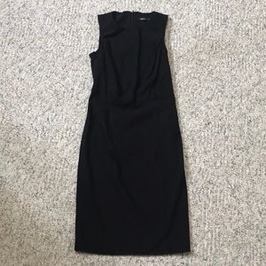 NWT Black Fitted Midi Dress